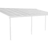 Aanleunende Carport In Aluminium 18,8 M - Wit - Alvaro
