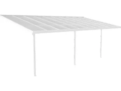 Aanleunende Carport In Aluminium 18,8 M - Wit - Alvaro