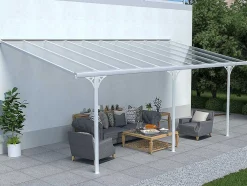 Aanleunende Carport In Aluminium 18,8 M - Wit - Alvaro