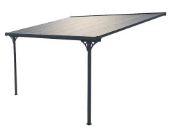 Aanleunende Pergola In Aluminium 13,2M Antraciet Alvaro - L436Xd305Xh240/285 Cm