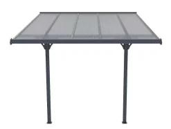 Aanleunende Pergola In Aluminium 9,5M Antraciet Alvaro - L314Xd305Xh240/285 Cm