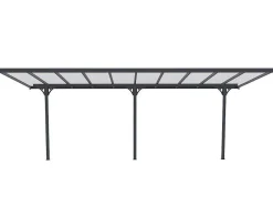 Aanleunende Pergola In Aluminium 18,8M Antraciet Alvaro - L618Xd305Xh240/285 Cm