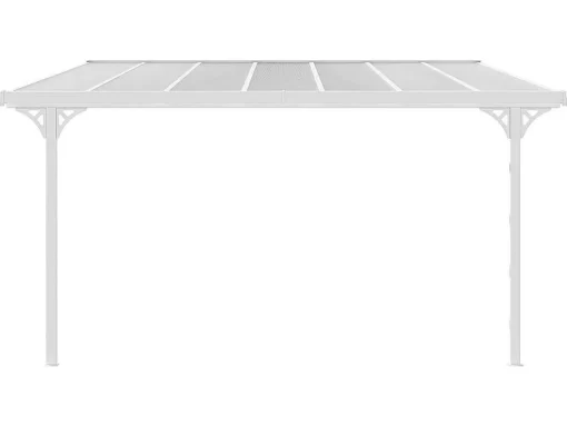 Aanleunende Pergola In Aluminium 13,2 M - Wit - Alvaro