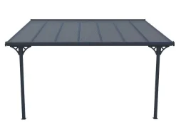 Aanleunende Pergola In Aluminium 13,2M Antraciet Alvaro - L436Xd305Xh240/285 Cm