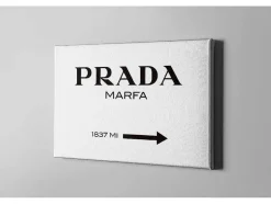 Afdrukken Op Canvas Prada Marfa, Wit, Zwart, 45X3X70 Cm, Epikasa
