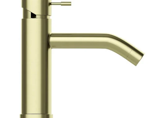 Afgeronde Mechanische Mengkraan - Goud Met Satijnglans - Adour