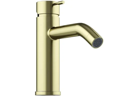 Afgeronde Mechanische Mengkraan - Goud Met Satijnglans - Adour