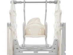 Afneembare En Opvouwbare Babybox 12+2 Met Speelbord, Basketbalring En Schommel Lichtgrijs