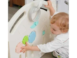Afneembare En Opvouwbare Babybox 12+2 Met Speelbord, Basketbalring En Schommel Poederroze