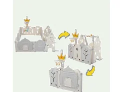 Afneembare En Opvouwbare Babybox 12+2 Met Speelbord, Basketbalring En Schommel Lichtgrijs