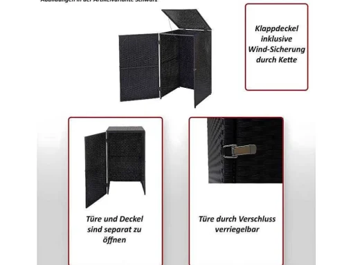 Afvalzak Mcw-E25 120L, Zwart