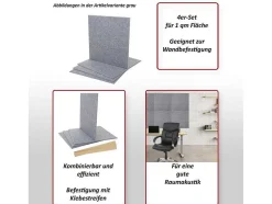 Akoestisch Wandpaneel Mcw-L52 (Set Van 4), Blauw