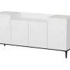 Annalisa Multifunctioneel Kabinet, Wit, Zwart, 160X42X75 Cm, Epikasa