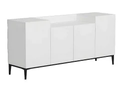 Annalisa Multifunctioneel Kabinet, Wit, Zwart, 160X42X75 Cm, Epikasa