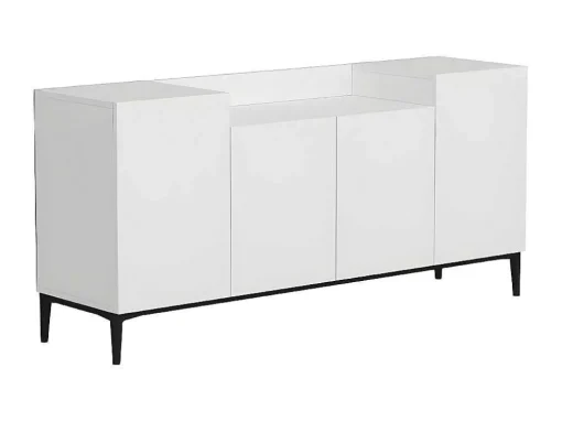 Annalisa Multifunctioneel Kabinet, Wit, Zwart, 160X42X75 Cm, Epikasa