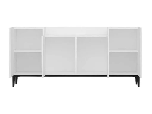 Annalisa Multifunctioneel Kabinet, Wit, Zwart, 160X42X75 Cm, Epikasa