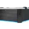 Antracietgrijze Halfharde Spa Met 6 Plaatsen Met Ledverlichting En Accessoires - 128 Stralen - L160 X B160 X H65 Cm - Napuka Van Mspa