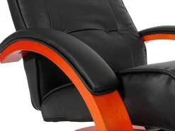 Aprilia Relaxfauteuil Met Kruk, Zwart