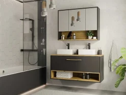 Badkamer Muurkast - Antraciet - 100 Cm - Yangra