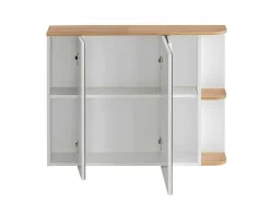 Badkamerkast Met Spiegels - Licht Naturel En Wit - 94 Cm - Anida
