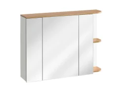 Badkamerkast Met Spiegels - Licht Naturel En Wit - 94 Cm - Anida