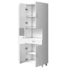 Badkamerkast Met Staande Spiegel - 180 Cm - Wit - Minela