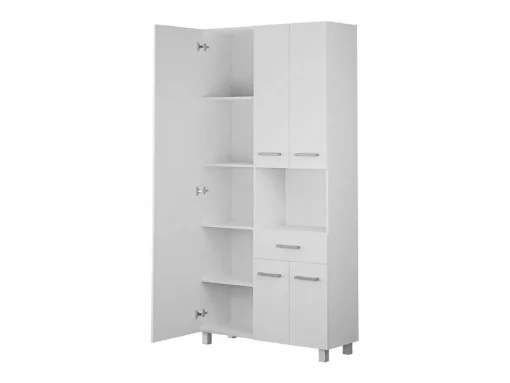 Badkamerkast Met Staande Spiegel - 180 Cm - Wit - Minela