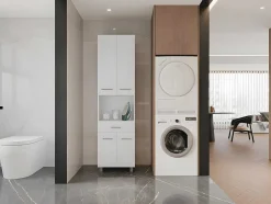 Badkamerkast Op Poten - 180 Cm - Wit - Minela