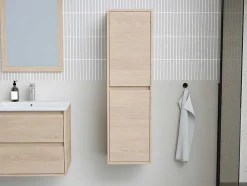 Badkamerkolom - Eikenfineer - L30 X B35 X H120 Cm - Enosea