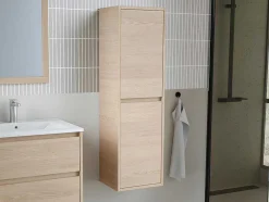 Badkamerkolom - Eikenfineer - L30 X B35 X H120 Cm - Enosea