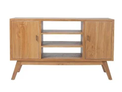 Badkamermeubel In Teakhout Met Dubbele Wastafel - 135 Cm - Gianyar