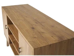 Badkamermeubel In Teakhout Met Dubbele Wastafel En Spiegel - 135 Cm - Gianyar