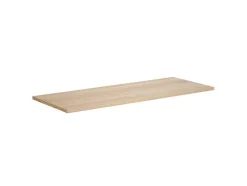 Badkamermeubel Met Opzetwastafel Van Steen Met Spiegel - Eikenfineer - 60 Cm - Milipam