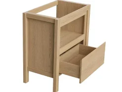 Badkamermeubel Met Wastafel Van Steen - Eiken Fineer - 80 Cm - Cosmoti