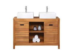 Badkamermeubel Van Acaciahout Met Enkele Wastafel - 130 Cm - Pulukan