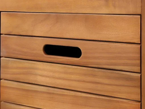Badkamermeubel Van Acaciahout Met Dubbele Wastafel En Spiegels - 130 Cm - Pulukan