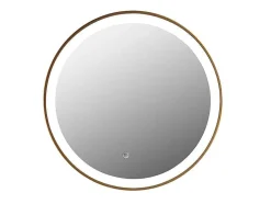 Badkamerspiegel Rond Met Led-Verlichting Numea - L60 X H60 Cm - Goudkleurig