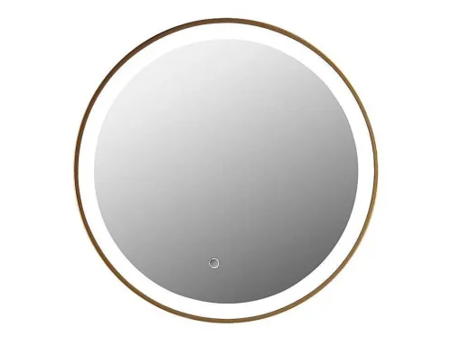 Badkamerspiegel Rond Met Led-Verlichting Numea - L60 X H60 Cm - Goudkleurig