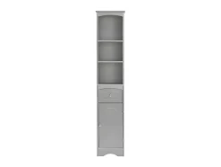 Badkamerzuil - H 170 Cm - Met 1 Lade En Verstelbare Planken - Grijs