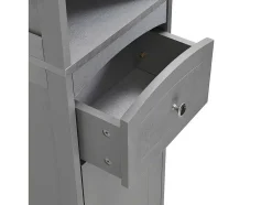 Badkamerzuil - H 170 Cm - Met 1 Lade En Verstelbare Planken - Grijs
