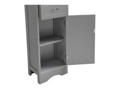 Badkamerzuil - H 170 Cm - Met 1 Lade En Verstelbare Planken - Grijs