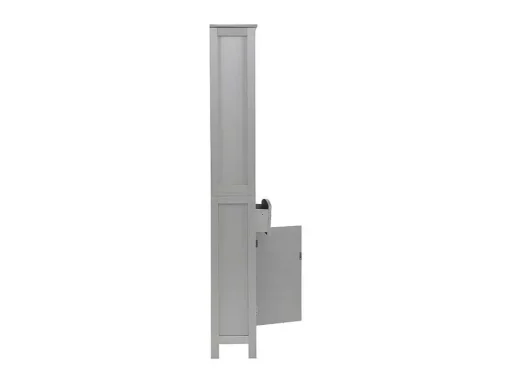 Badkamerzuil - H 170 Cm - Met 1 Lade En Verstelbare Planken - Grijs