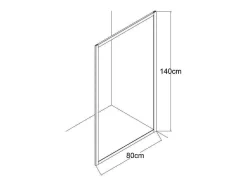 Badscherm Goudkleurig Industriele Stijl 80 X 140 Cm Gehard Glas Bradenton