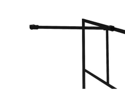 Badscherm In Industriele Stijl Met Beweegbaar Deel - 100 X 140 Cm - Obelini