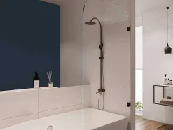 Badscherm In Industriele Stijl Met Afgeronde Hoeken - 80 X 140 Cm - Timour