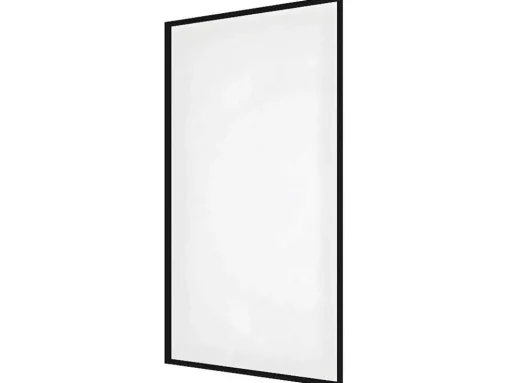 Badscherm In Industriele Stijl Zwart Mat - 70 X 140 Cm - Gehard Glas - Bradenton
