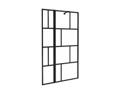 Badscherm In Industriele Stijl Met Beweegbaar Deel - 100 X 140 Cm - Obelini