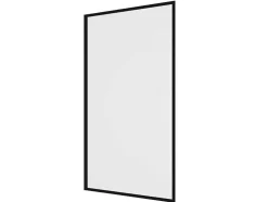 Badscherm In Industriele Stijl Zwart Mat - 80 X 140 Cm - Gehard Glas - Bradenton