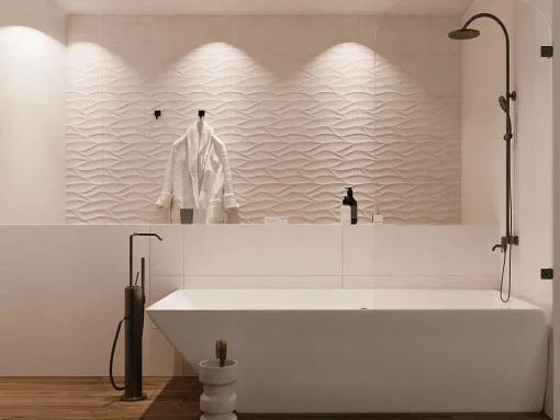 Badscherm In Industriele Stijl Met Afgeronde Hoeken - 80 X 140 Cm - Timour