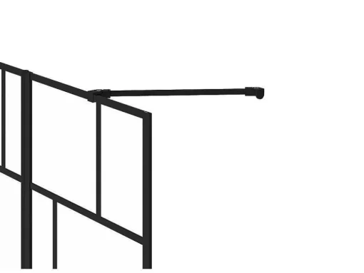 Badscherm In Industriele Stijl Met Beweegbaar Deel - 100 X 140 Cm - Obelini